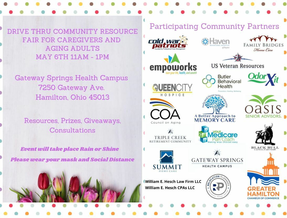 Community Resource Fair poster with partner logos